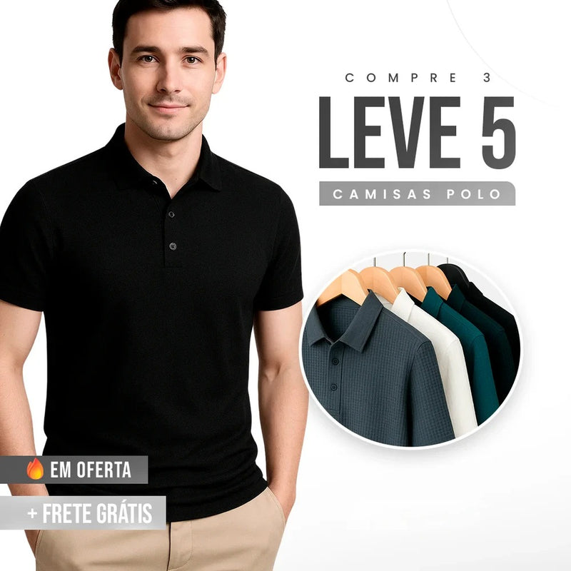 [COMPRE 3 LEVE 5] - Camisas Polo Algodão Premium Elegant