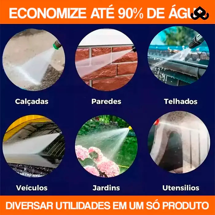 Lavadora de Pressão Portátil Sem Fios + Mangueira de 5M de Brinde - YUZZI™