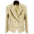 Blazer Feminino de Alfaiataria com Borda Barroca