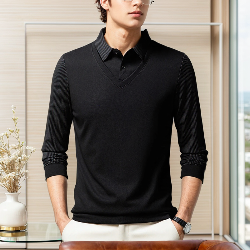 Camisa Preston™ com Colete Sobreposto e Estilo Executivo Casual /  Para Homens que Vestem Personalidade com Sofisticação!